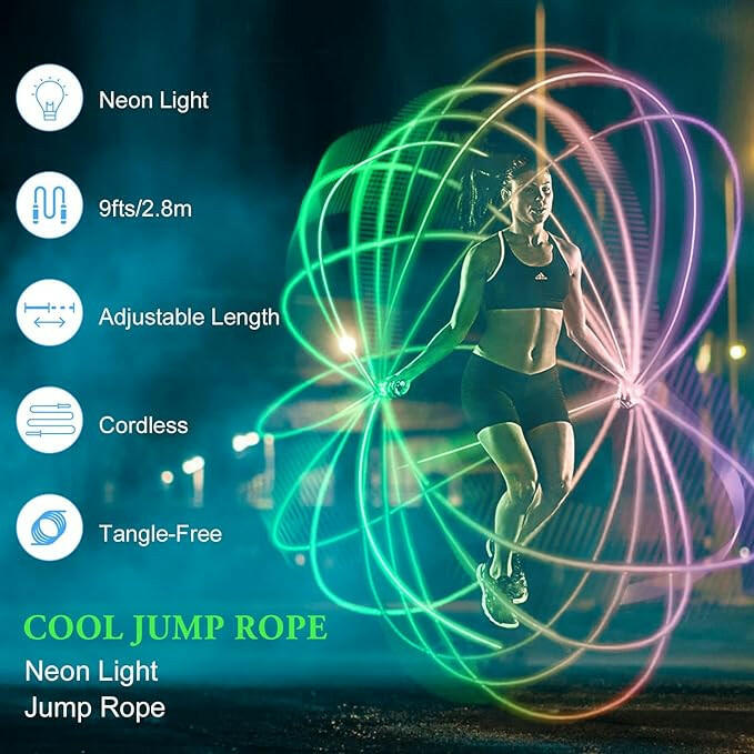 Jump Ropes Skipping™- Luminous Weight Loss, Unisex, For All.