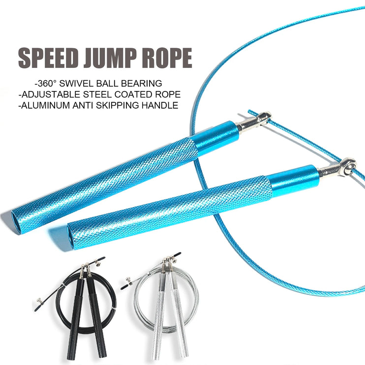 speed jump rope 360°™- swivel ball steel rope coated fitness