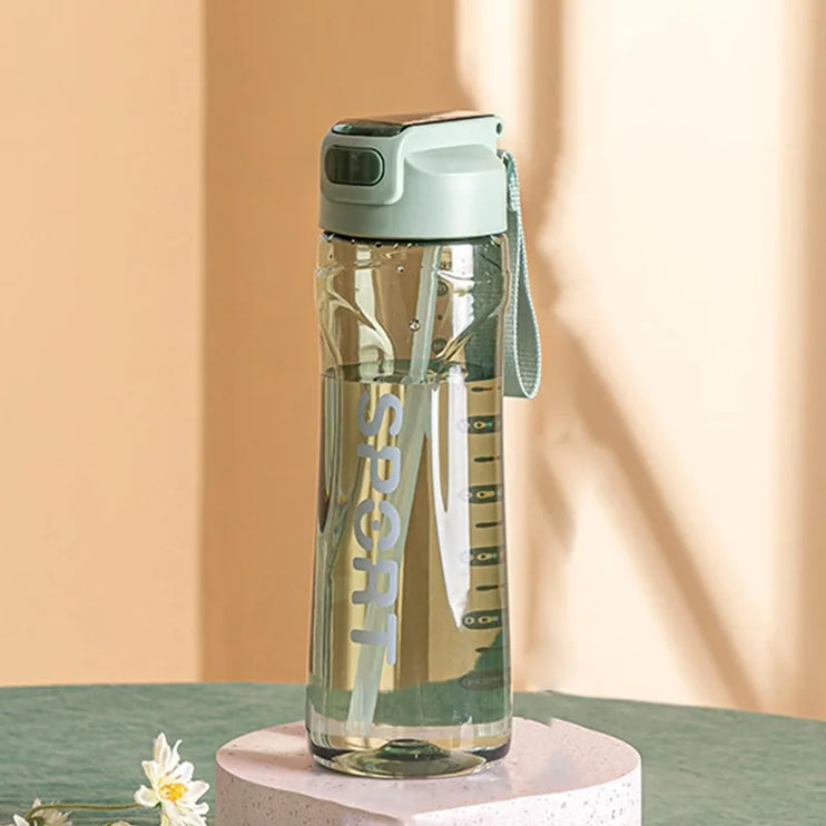 800ml Transparent Water Bottle With Straw™ Bottles