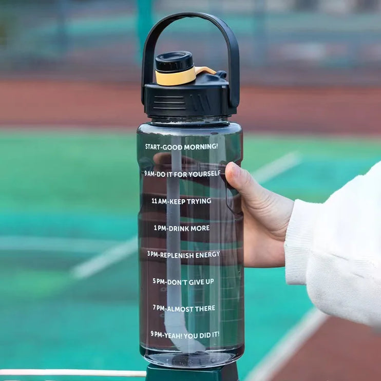 Sports Water Bottle™- Plastic Cup Leak-proof With Straw