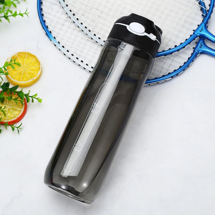 750ml Auto pressing Water Bottle™- with straw For Men Drinkware