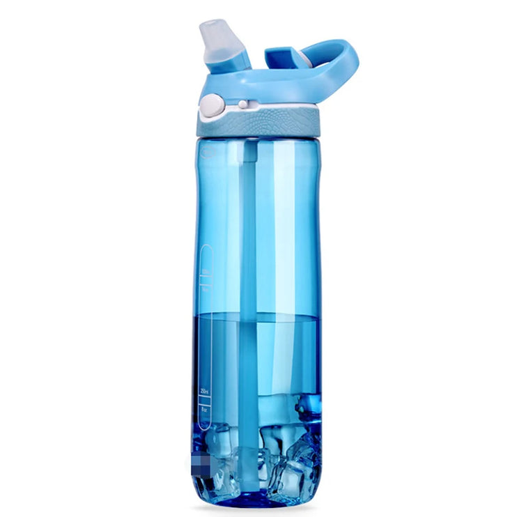 750ml Auto pressing Water Bottle™- with straw For Men Drinkware