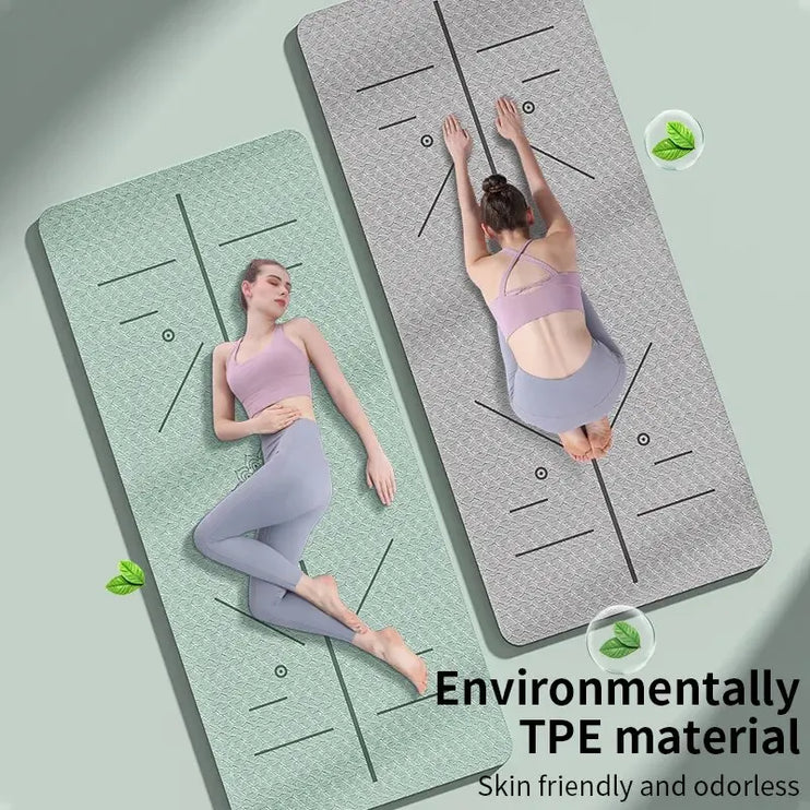 Yoga Mat Eco Friendly Fitness™- Workout Mats for Home, Pilates.