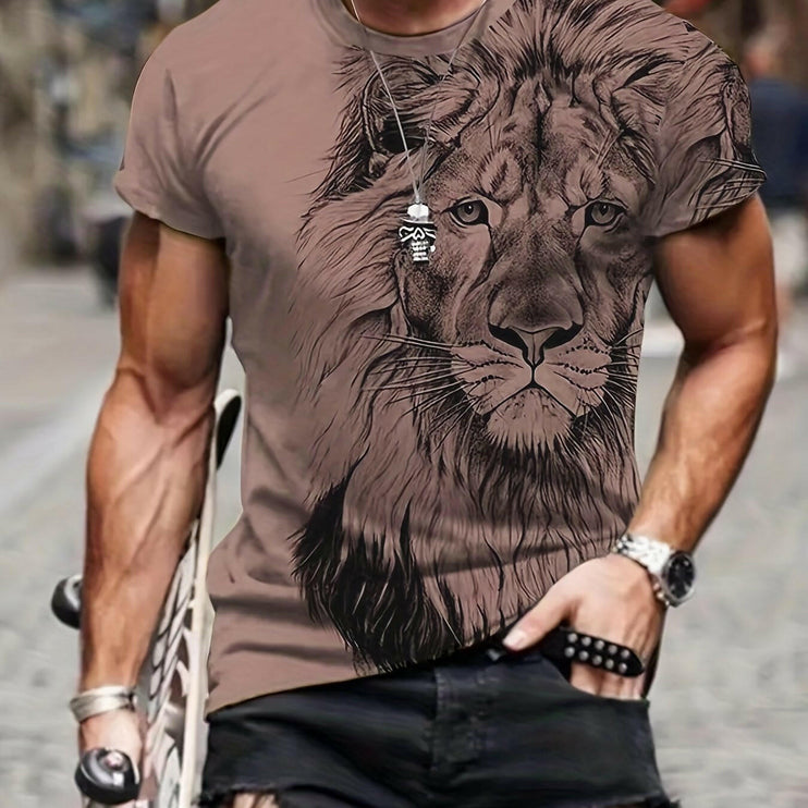 lion print graphic tee - stylish™ - comfortable