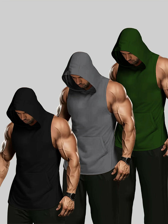3Pcs Set Men's Comfy Vest™- Clothing Workout Shirts For Summer