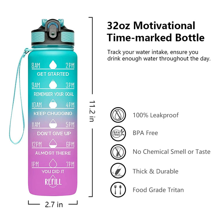 Water Jug Bottle™- Motivational leak-proof Tritan 1L Sports